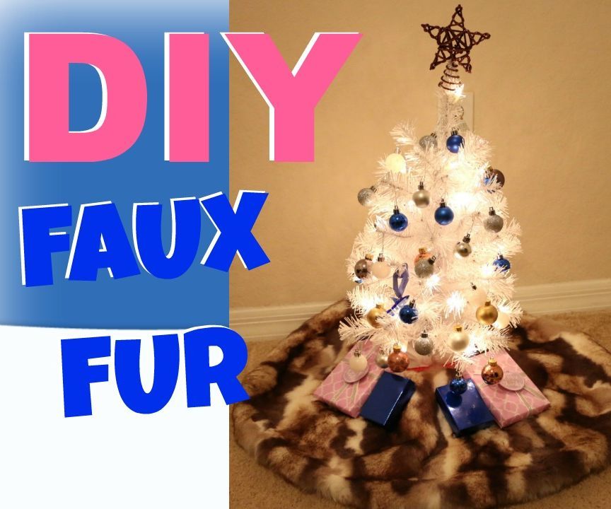 DIY Faux Fur Christmas Tree Skirt | MINI TREE