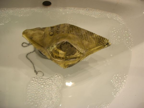How to Do an Waterproof Paper Boat.