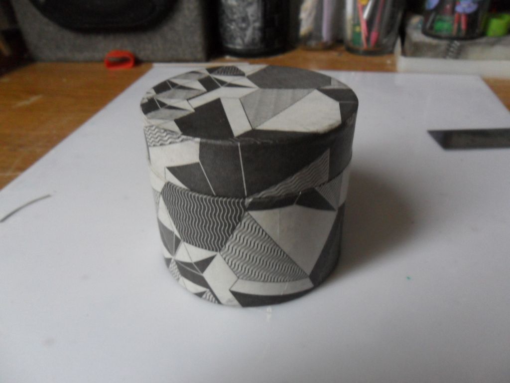 Round Box Made of Empty Tape Centers