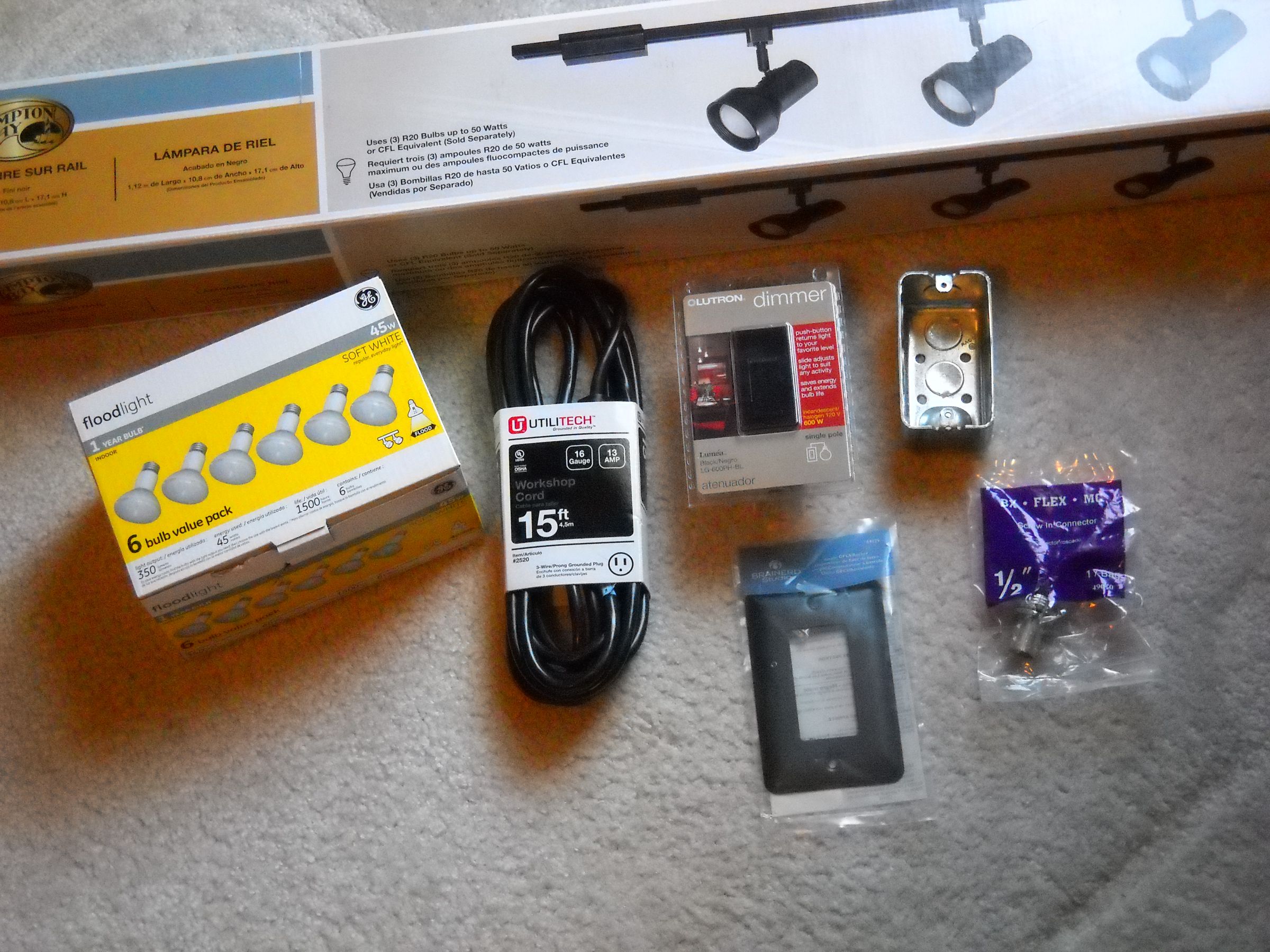 Installing Dimmable Track Lighting Without House Wiring 6 Steps