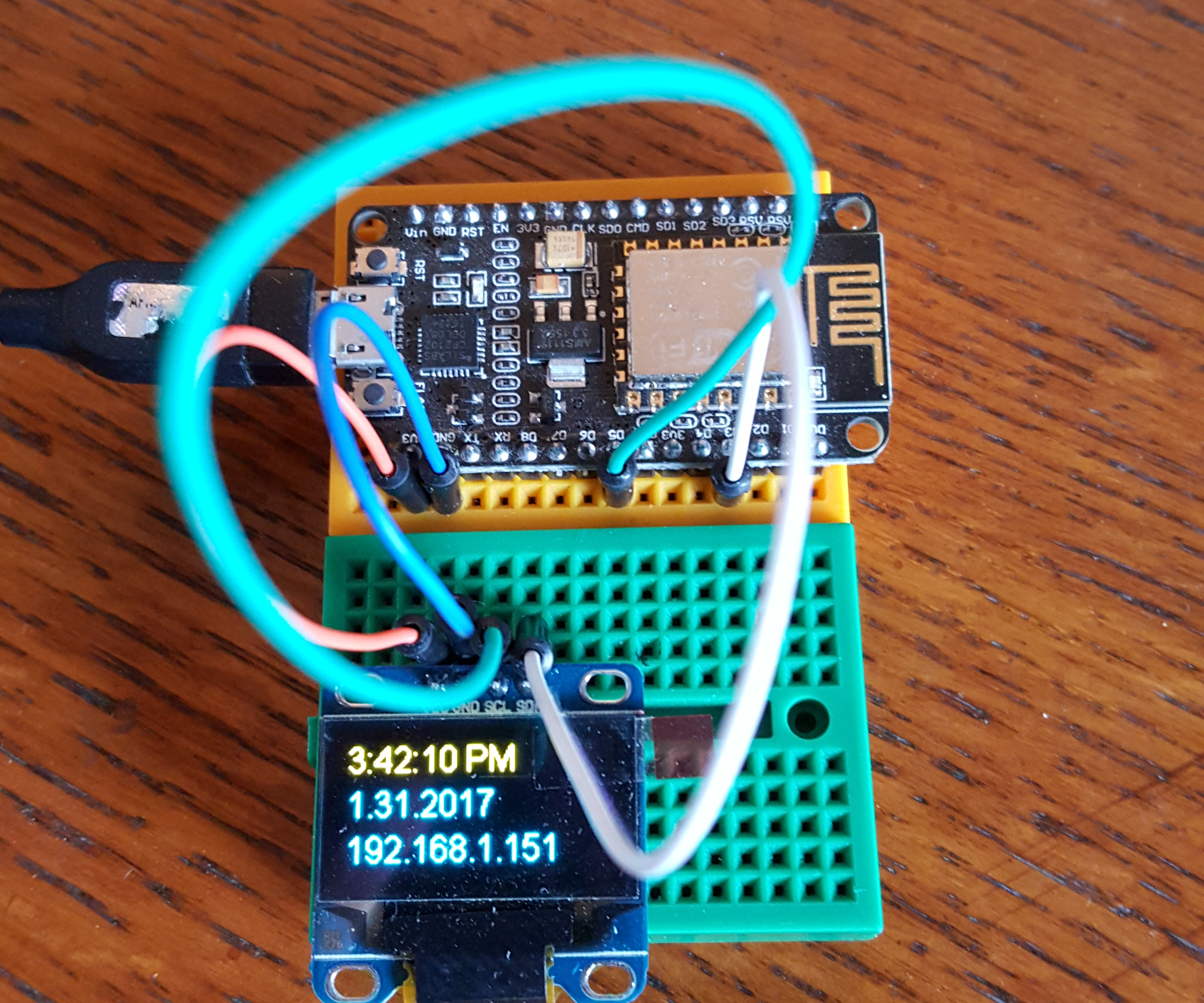ESP8266 OLED Clock IoT Using AJAX
