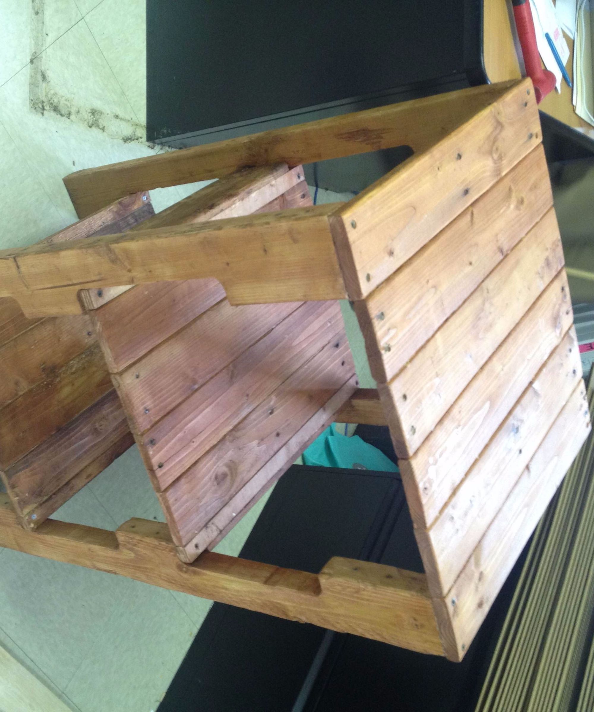 Shipping Pallet Nightstand with Charging Station