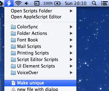 AppleScript to Make Filenames Unique