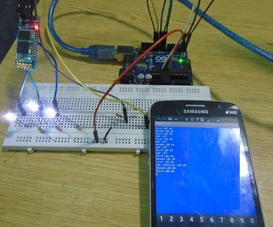 Arduino Bluetooth Hc05 Tutorial Controlling Led Over