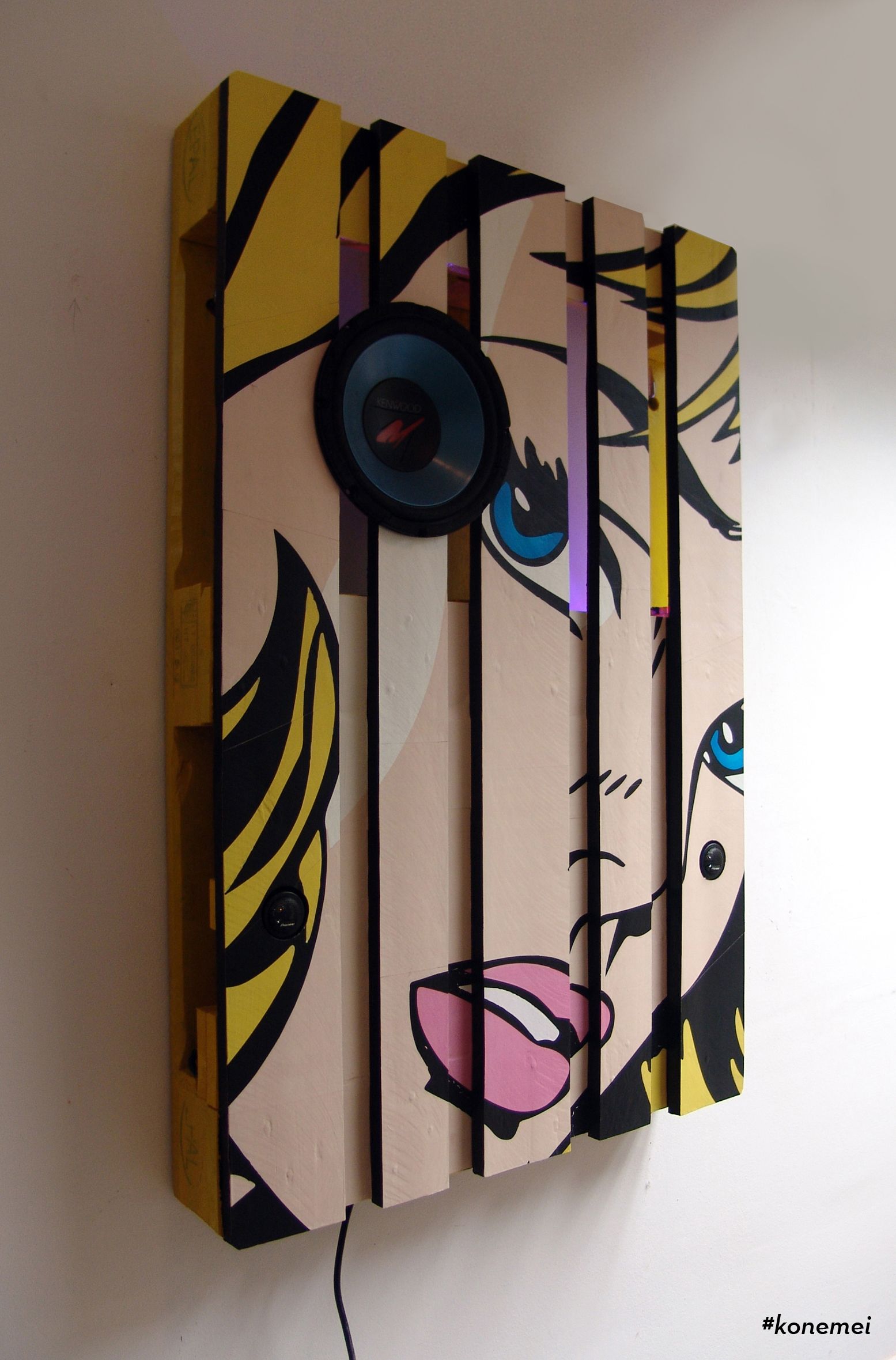 Bluetooth Stereo System on a Pallet As a Themed Decoration - Image 1
