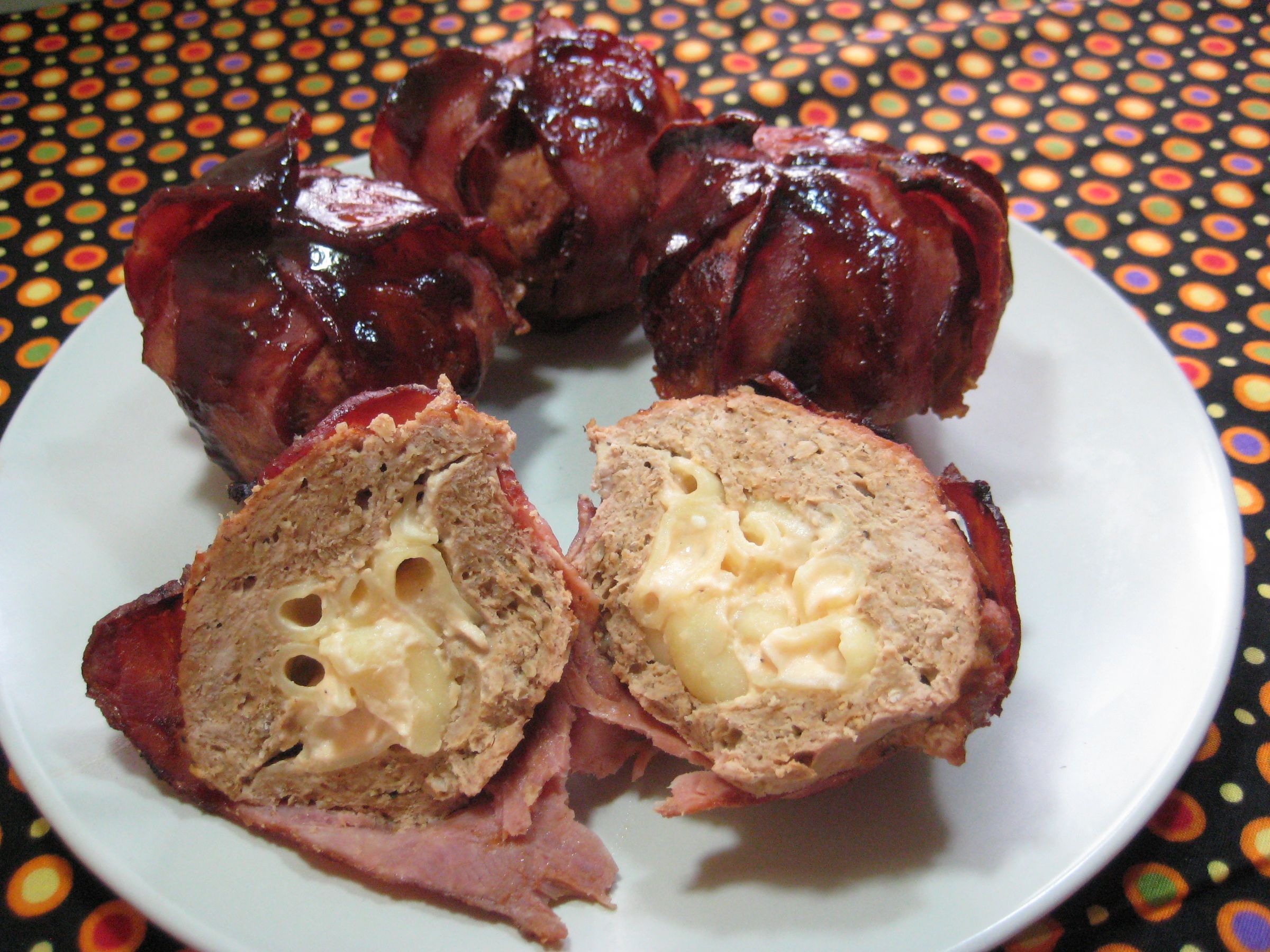 Mac & Cheese Meatloaf Bacon Balls