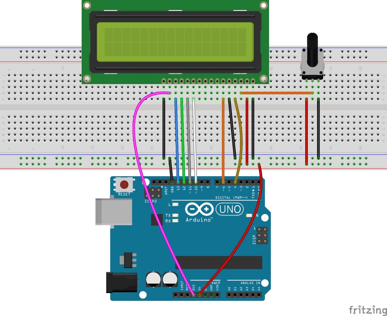 LCD 1602 With Arduino Uno R3 : 6 Steps - Instructables