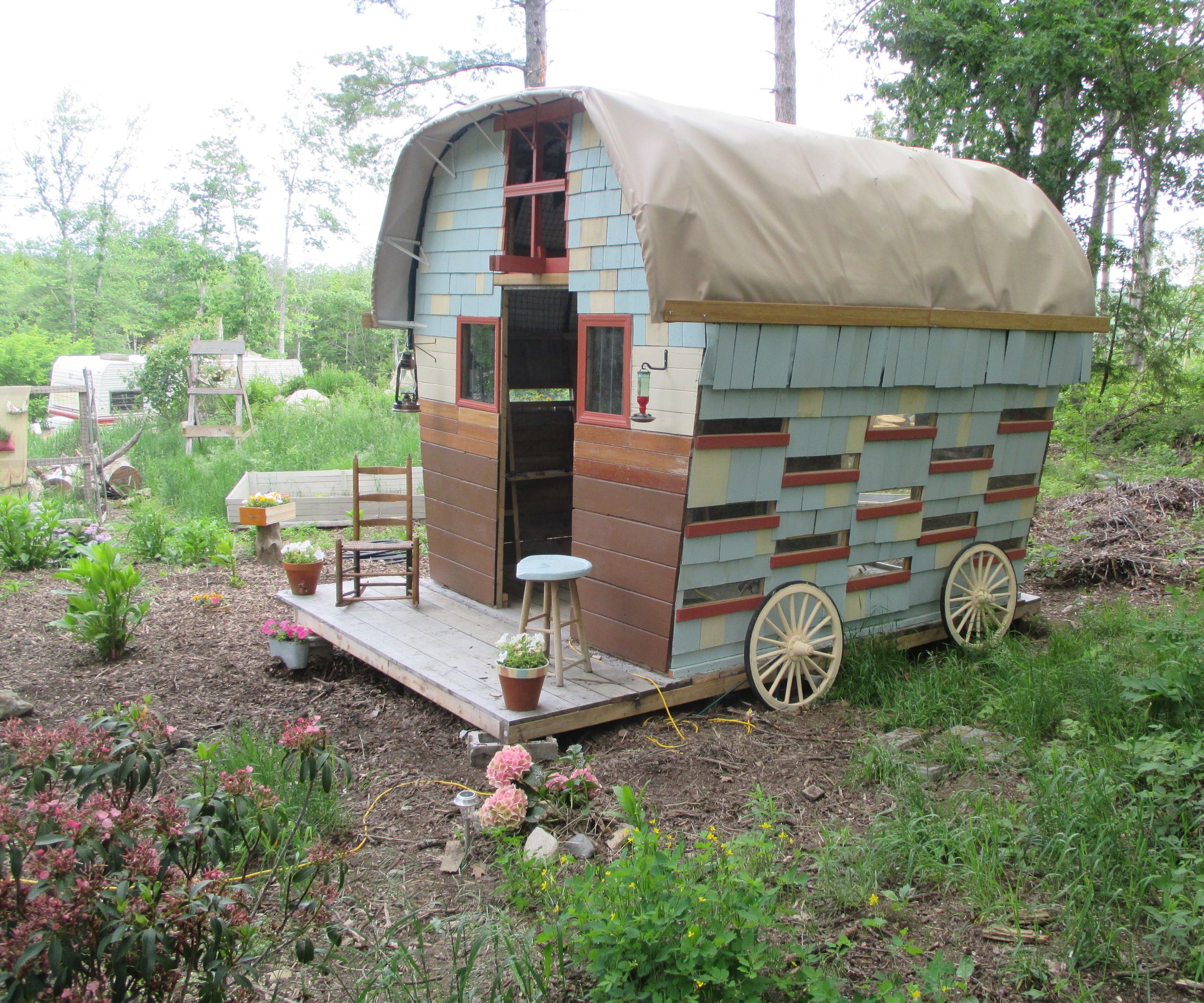 Gypsy Wagon Built From Salvaged Materials