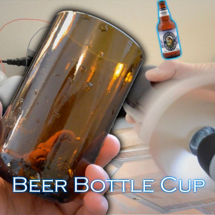 Making a Cup From a Cut Beer Bottle