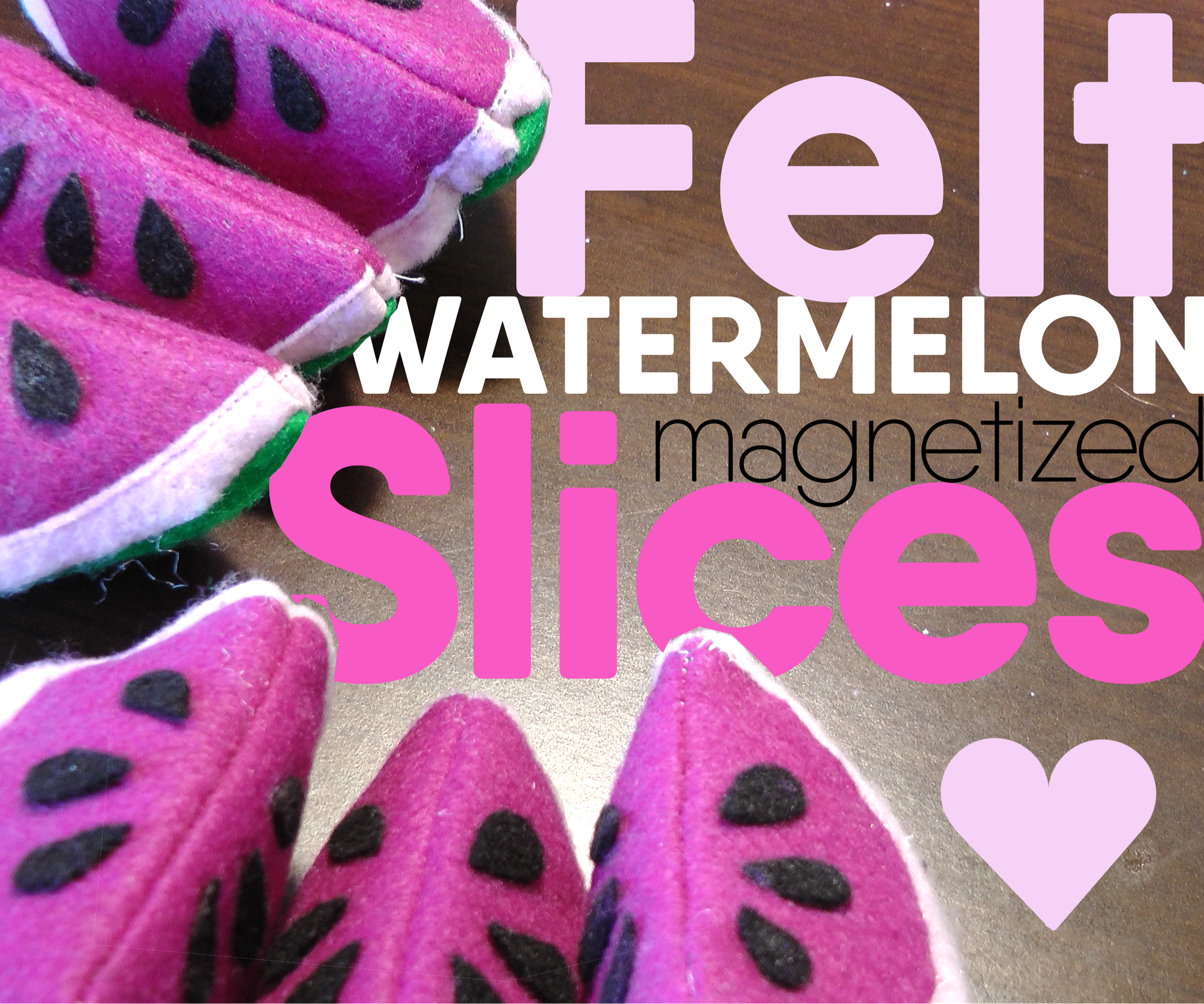 Felt Sewn Watermelon Slices Toy