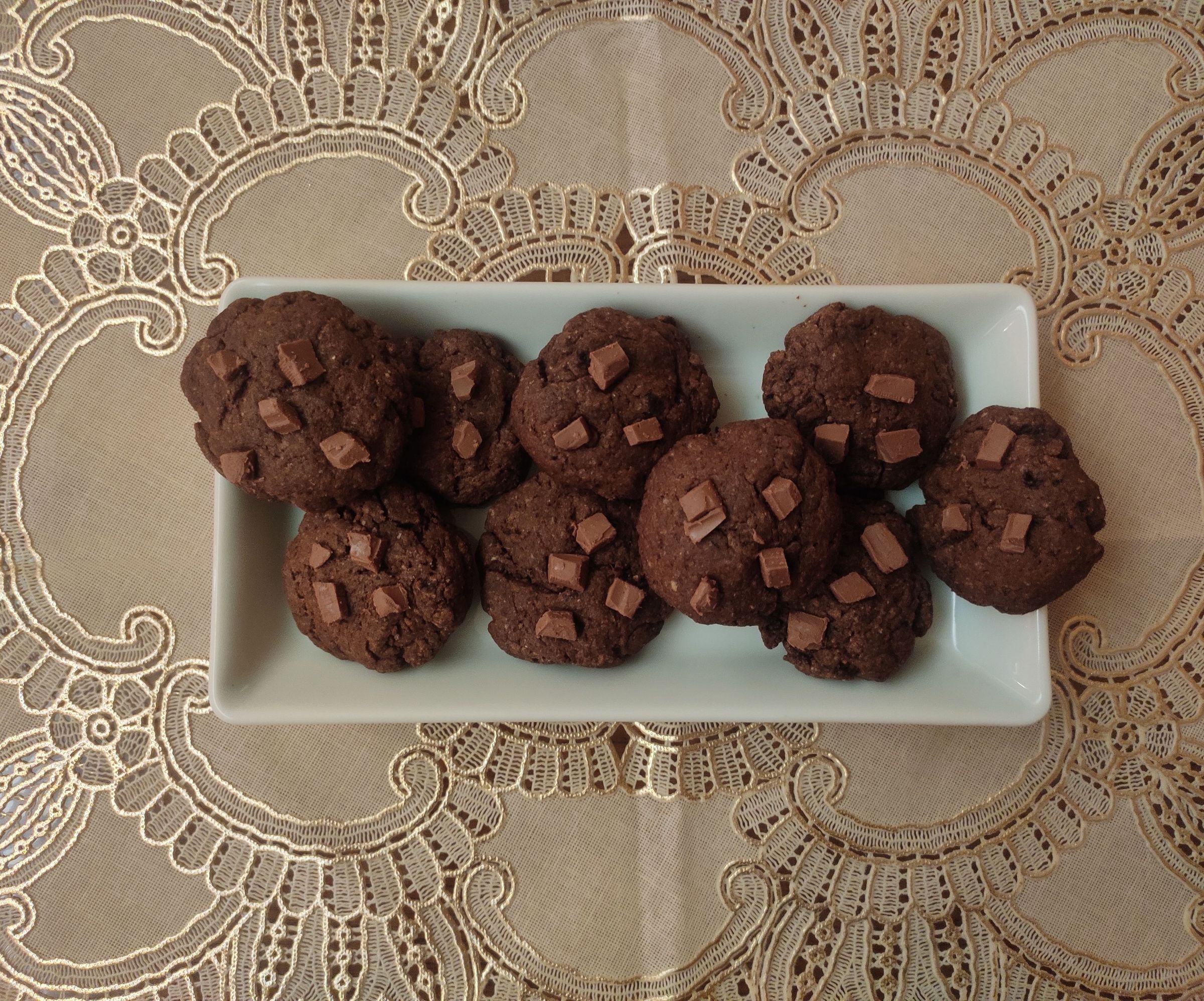 Whole Wheat Jaggery Chocolate Cookies