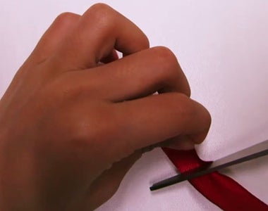 Step 5: Cut Excess Length From Ribbon
