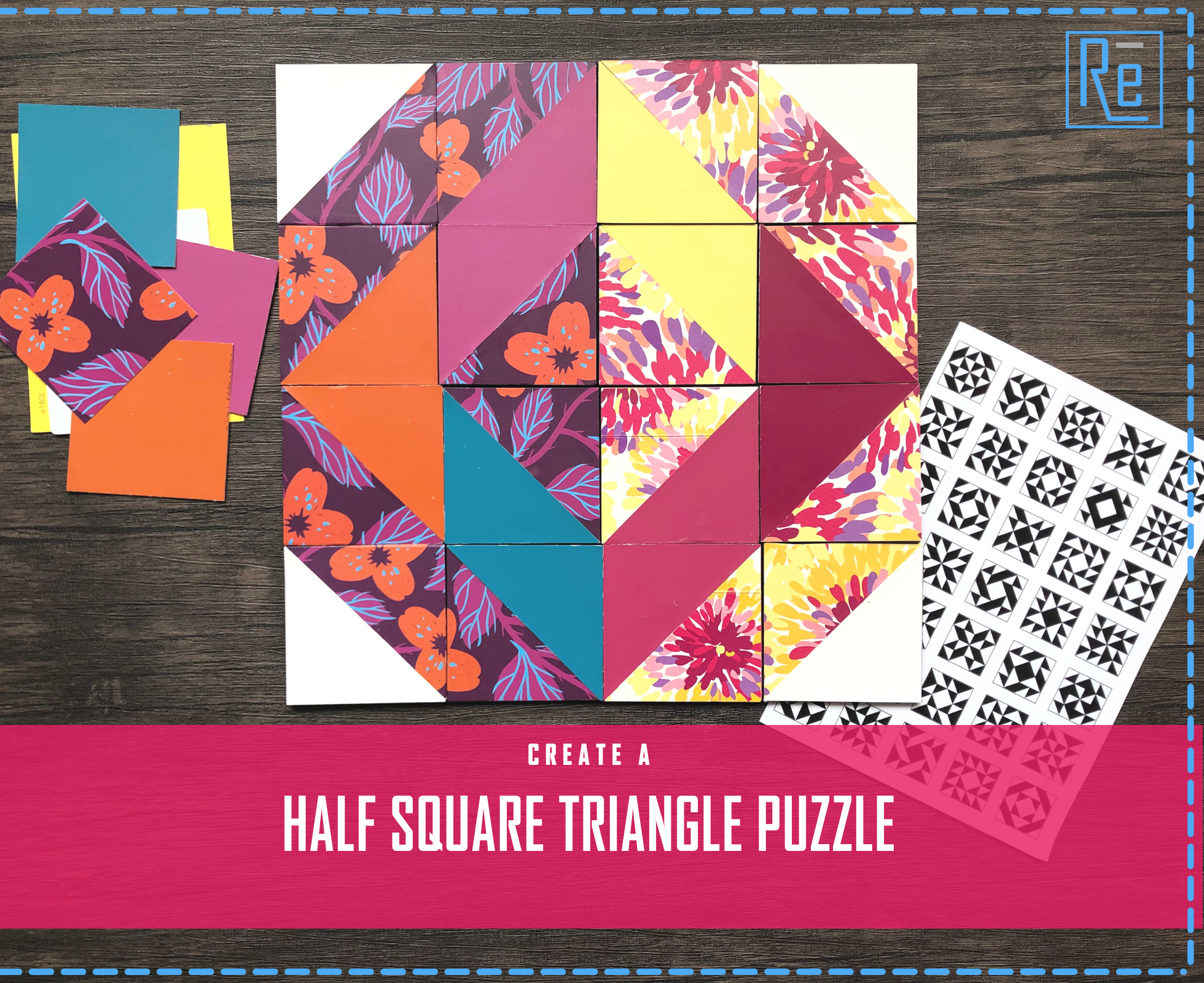 Half Square Triangle Puzzle