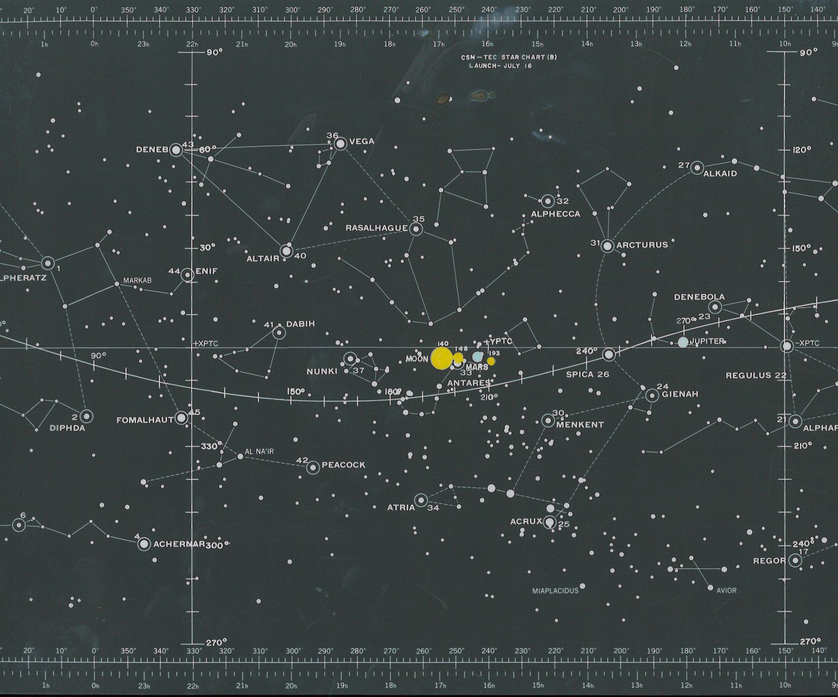 Light Up Apollo 11 Star Chart Powered by Arduino