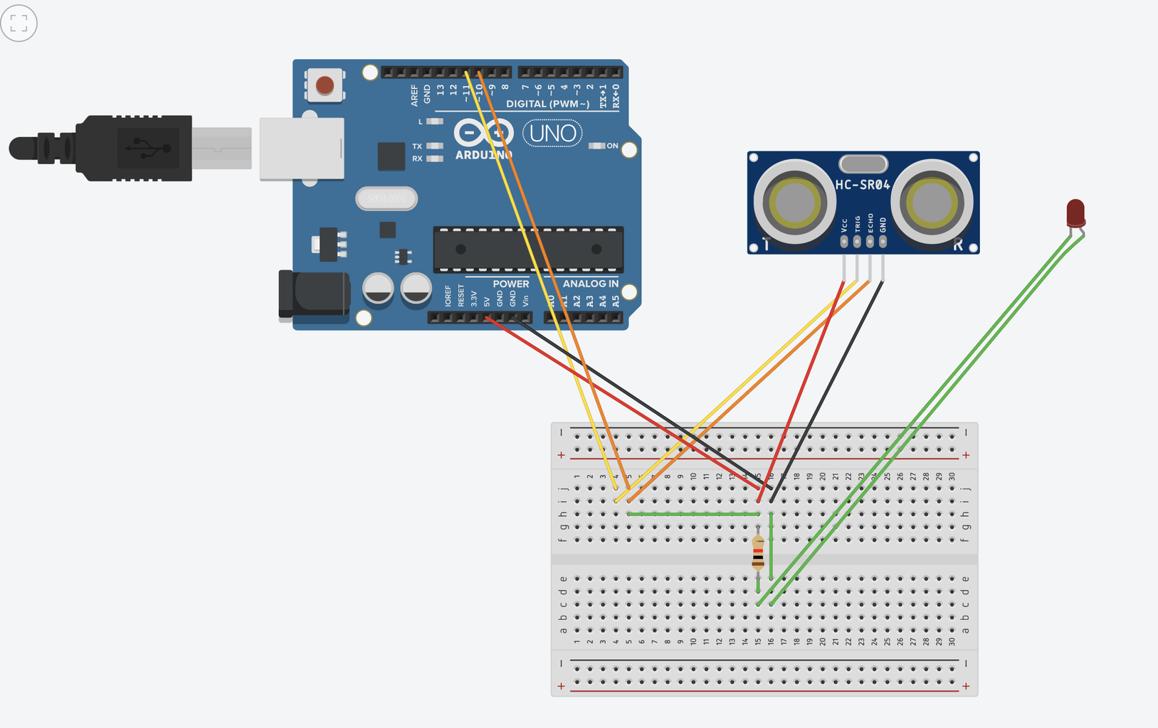 Arduino LED Ultrasonic Sensor : 5 Steps - Instructables