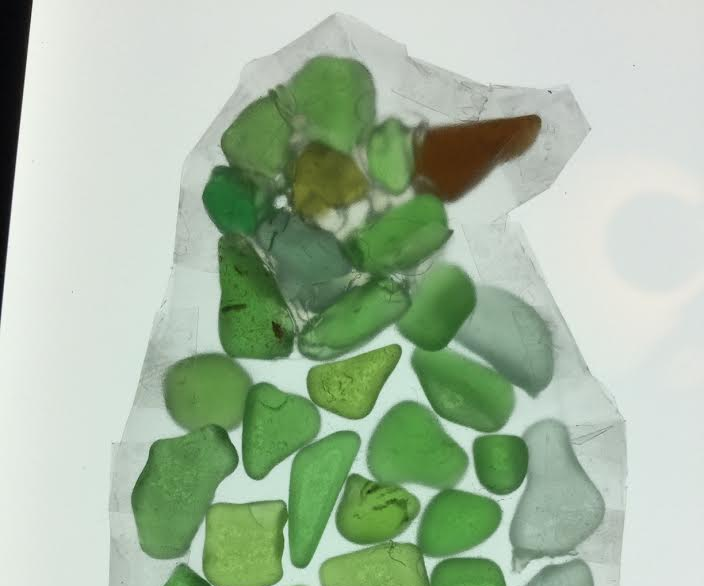 Glass Rock Bird Decoration