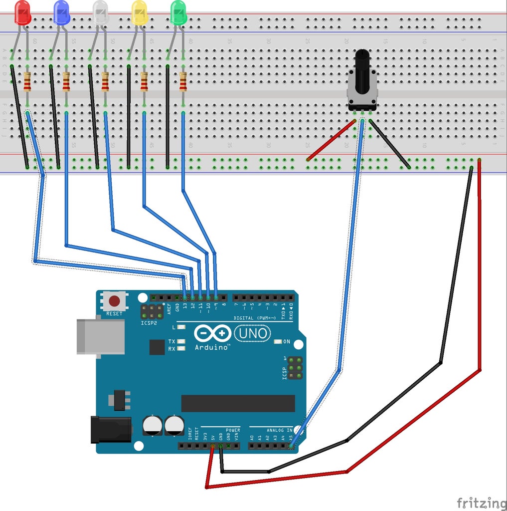 LEDS With a Potentiometer : 4 Steps - Instructables