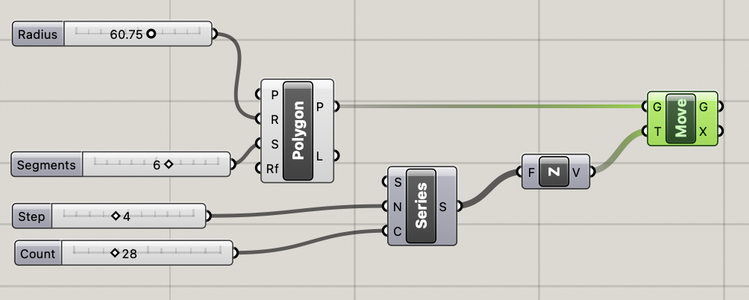 Series of Stacked Polygons