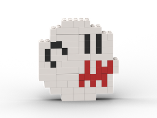 Super Mario Bros Boo Ghost Lego Pixel Art 14 Steps Instructables