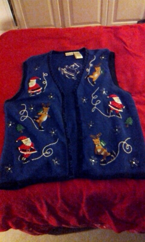 Skating Reindeer Christmas Sweater