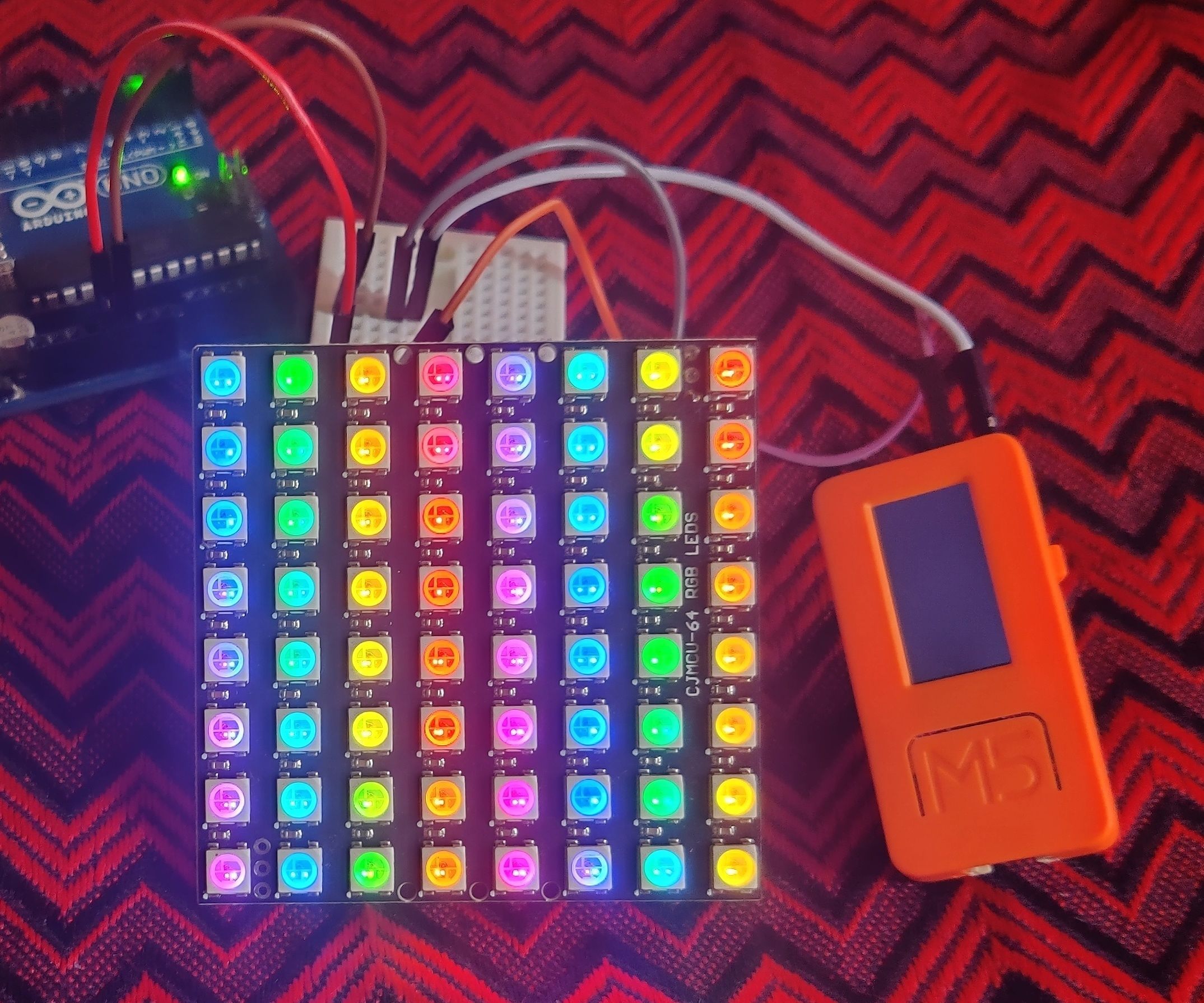Neopixel Ws2812 Rainbow LED Glow With M5stick-C | Running Rainbow on Neopixel Ws2812 Using M5stack M5stick C Using Arduino IDE