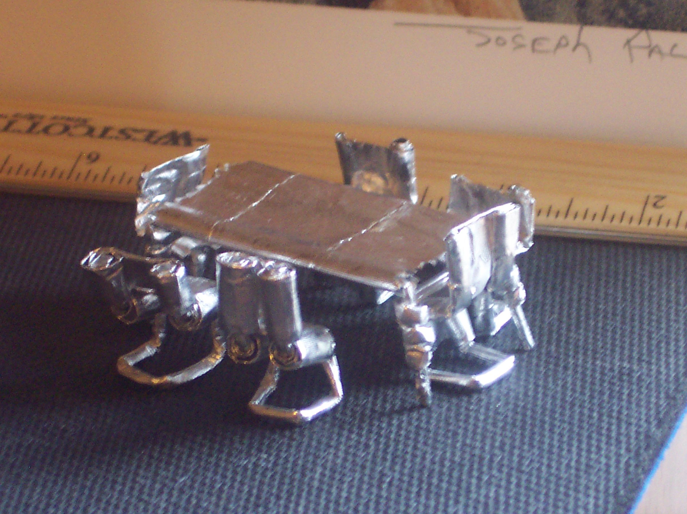 Toy Dinette Set Made W/ Gum Wrappers