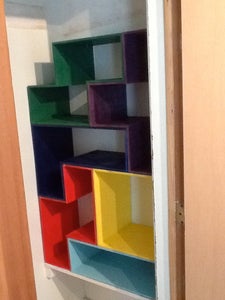 Tetris Shaped Board Game Closet