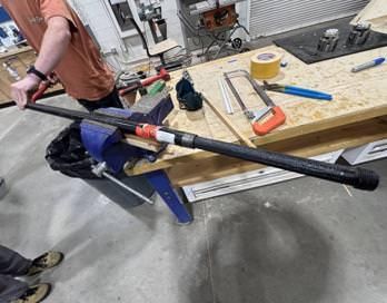 Take Cooled Pipe and Hammer Out Rod