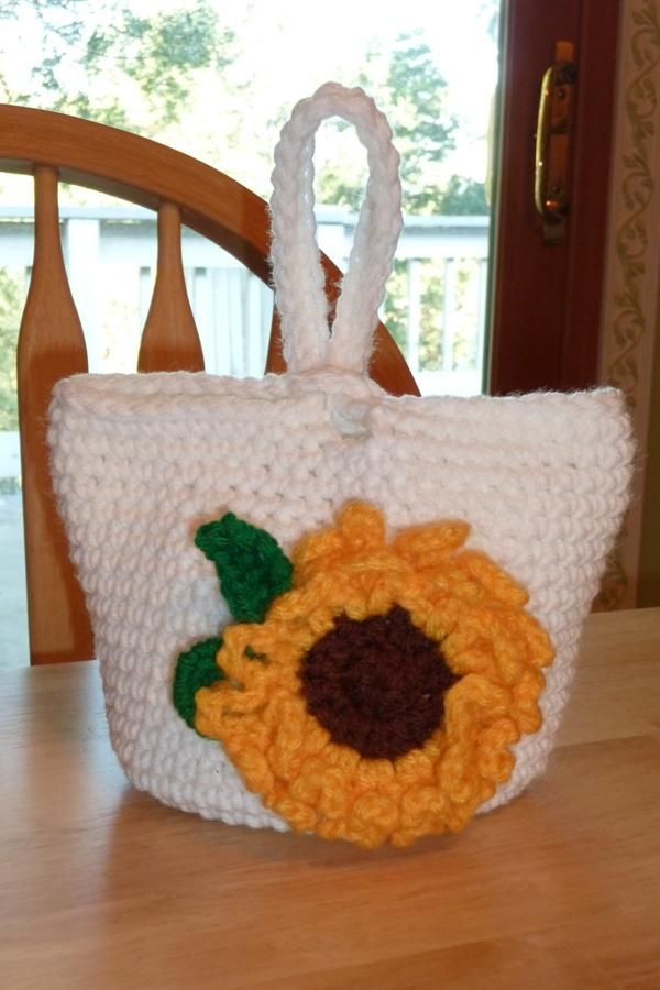 Crochet Project: Summer Sunflower Pin and Wrist Purse