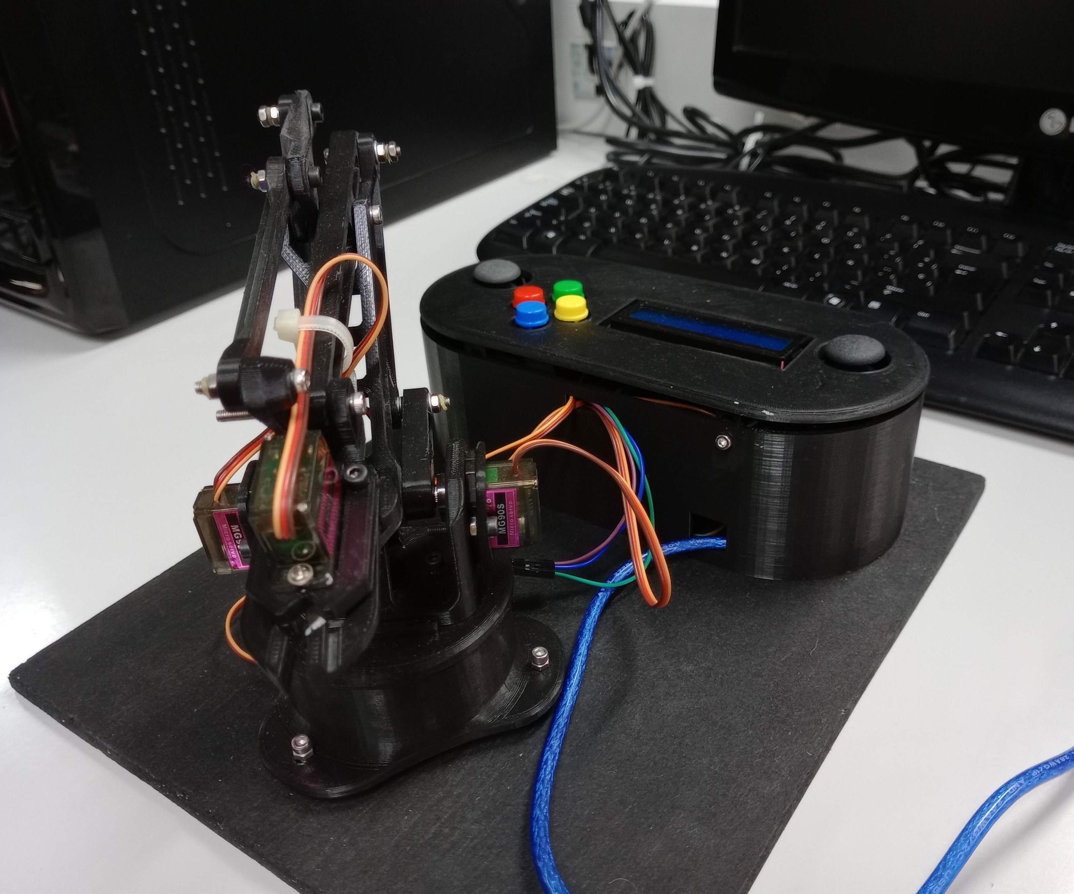 Robotic Arm Ft. Arduino Mega, TheGHIZmo, Aarav G : 8 Steps (with ...