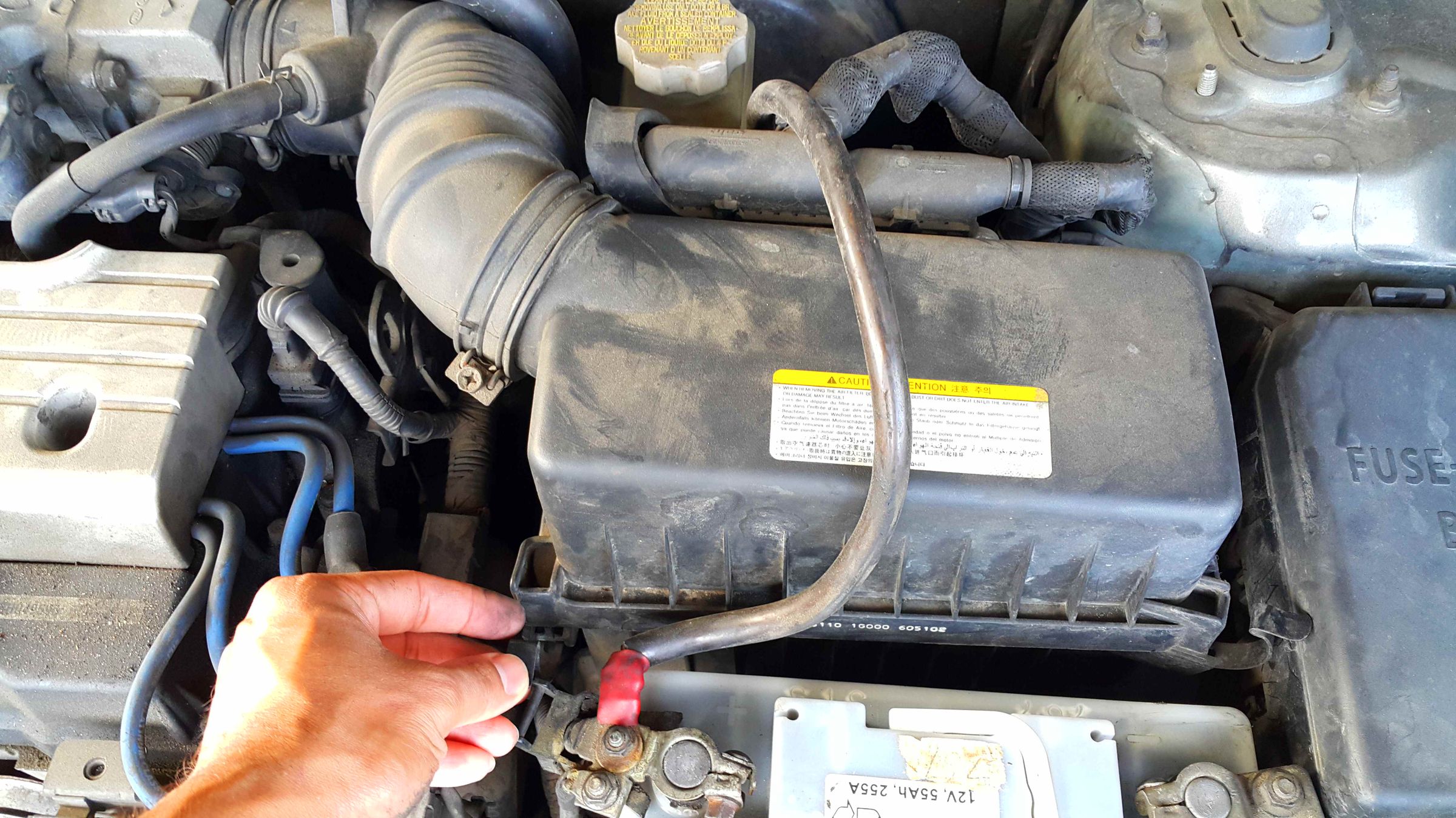 Quick Clean for an Engine Air Filter. 