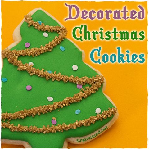 Decorated Christmas Cookies: Christmas Trees