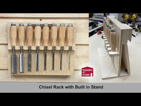 Wall Mounted Chisel Rack With Built in Stand