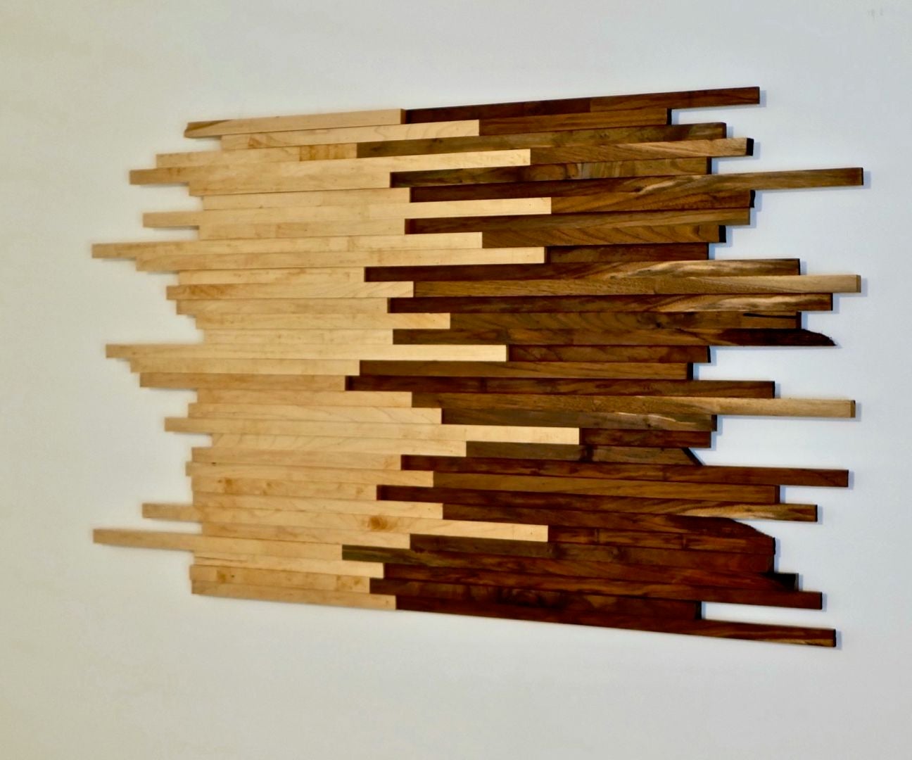 Scrap Wood Wall Art Made From Walnut & Maple How to Build 9 Steps