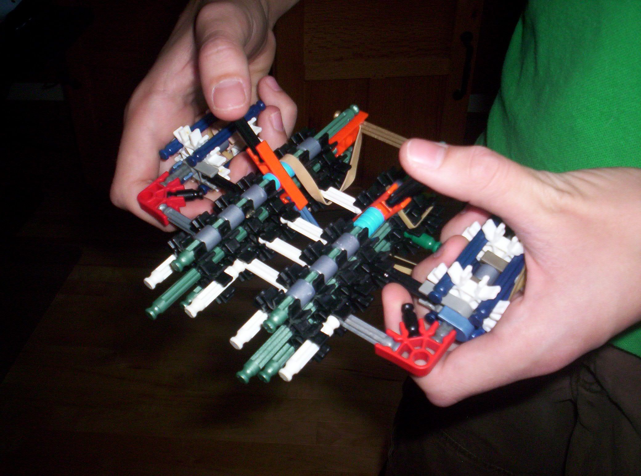 Double Knex  Marble, Penny, or Knex Piece Shooting Gun. by Bannana Inventor