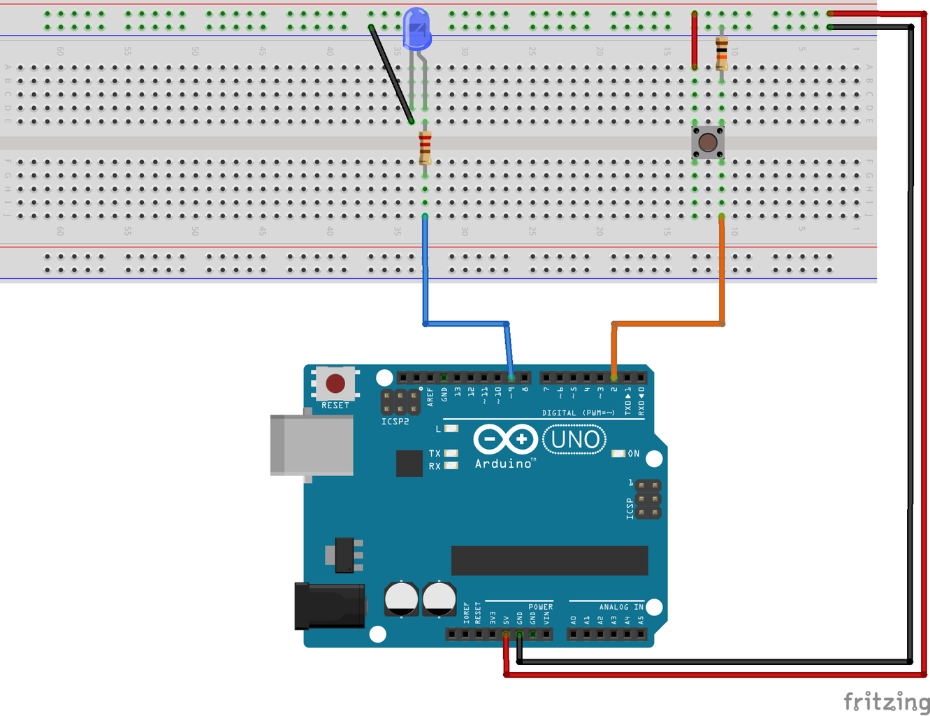 Connect the LED