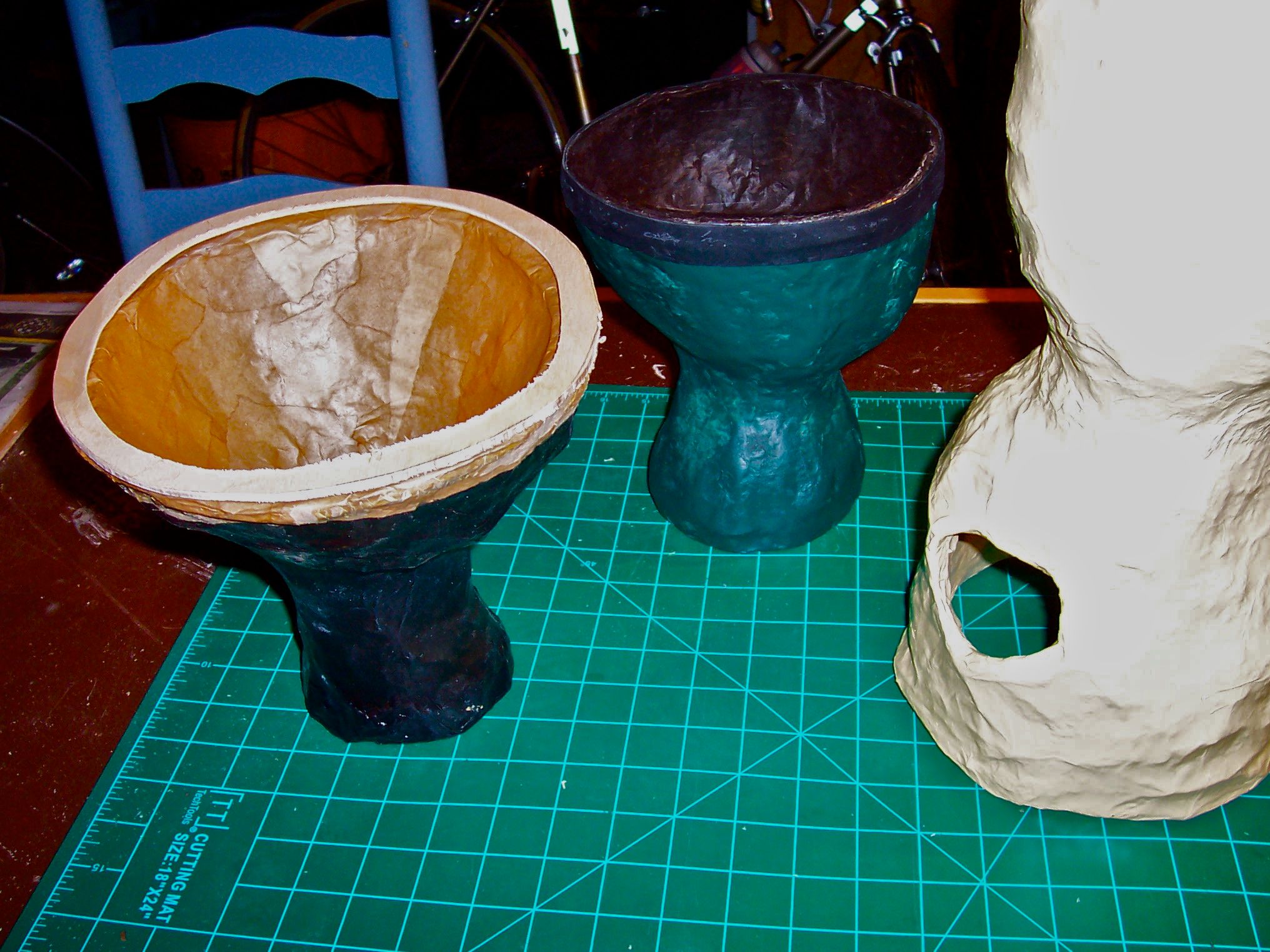 Paper Maché Art Drums