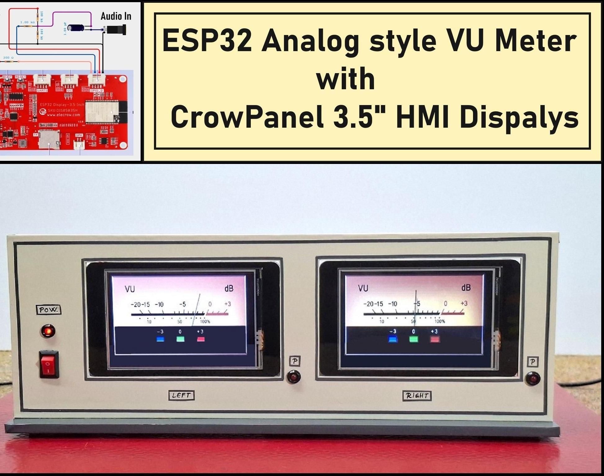 ESP32 Analog VU Meter – Smooth Needle, Real Audio Response (DIY Build)