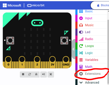 Add Neopixel Extension to the Blocks Editor