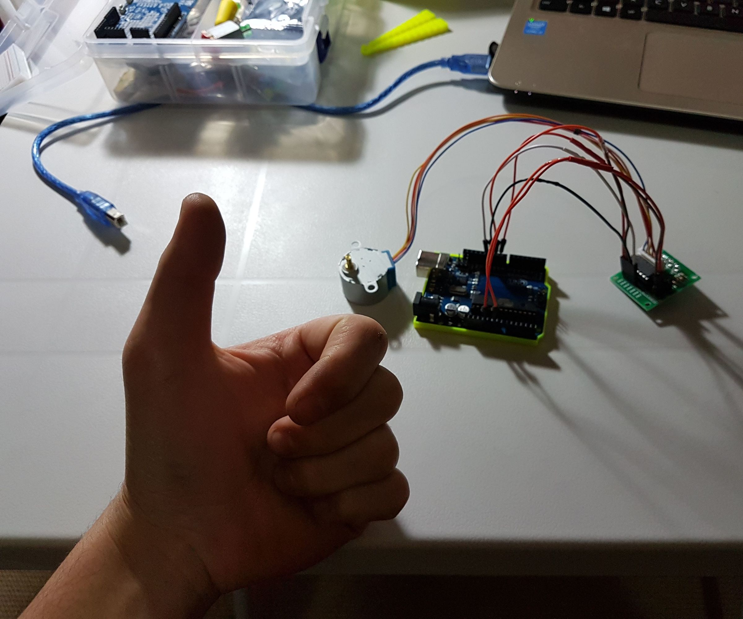 Arduino + Stepper Motor(28BYJ-48) + Motor Driver(ULN2003AN)