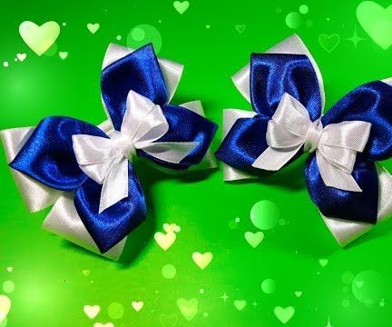 Бантики Из Атласных Лент.Beautiful Bow of Satin Ribbons . 