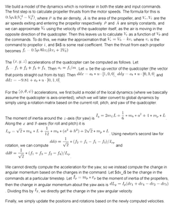 Implementation: Quadcopter Dynamics