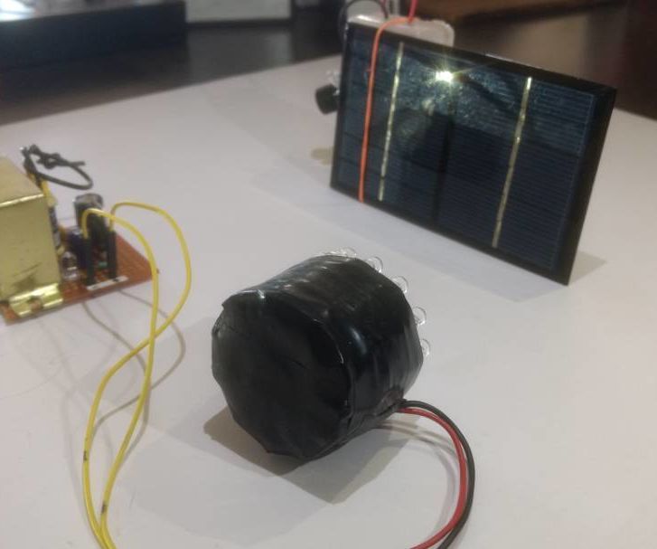 DIY Wireless Transmission Using IR LED and Solar Panel.