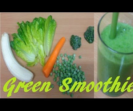 Healthy Green Smoothie Carrot Broccoli Spinach Banana