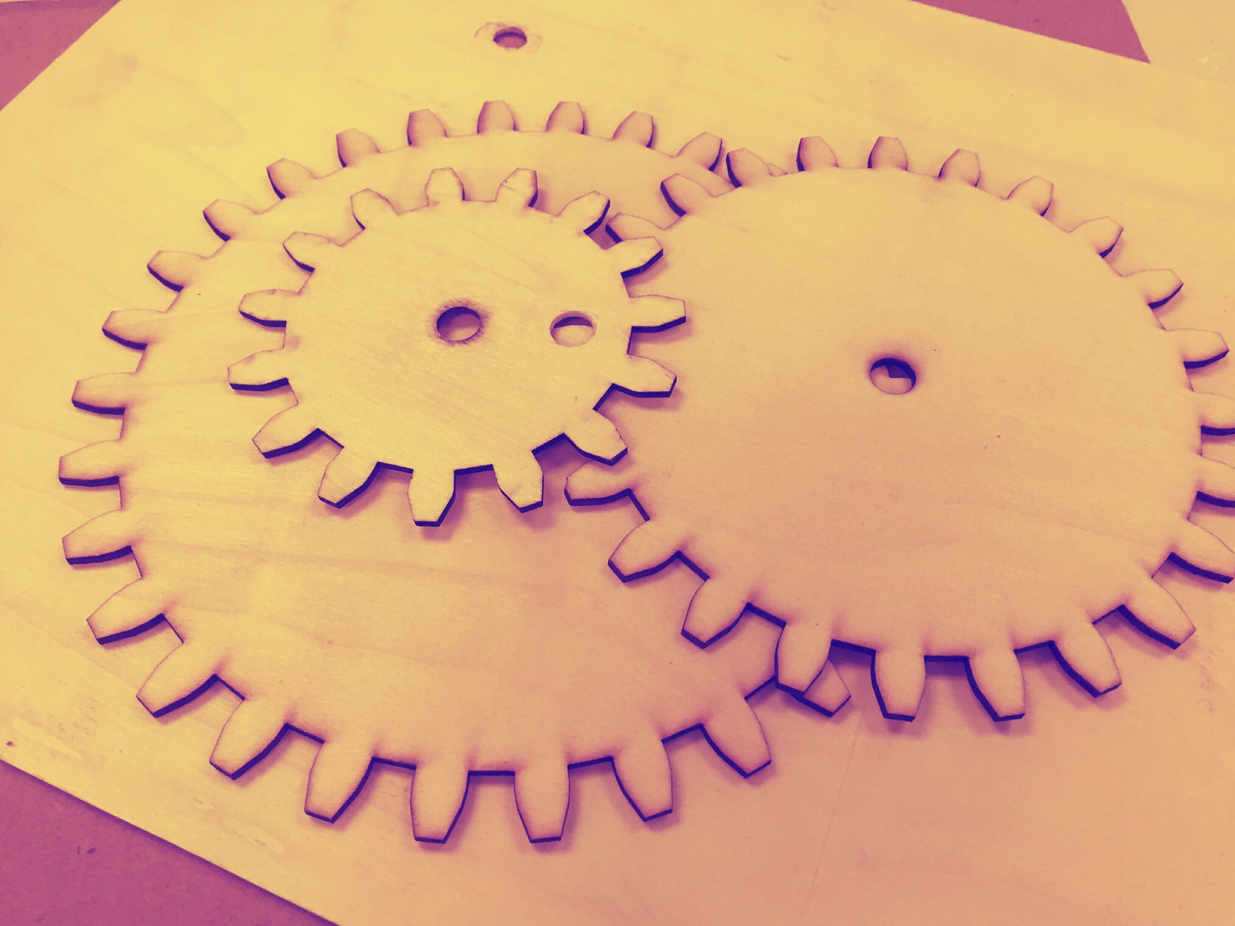 Gears Display Using Laser Machine