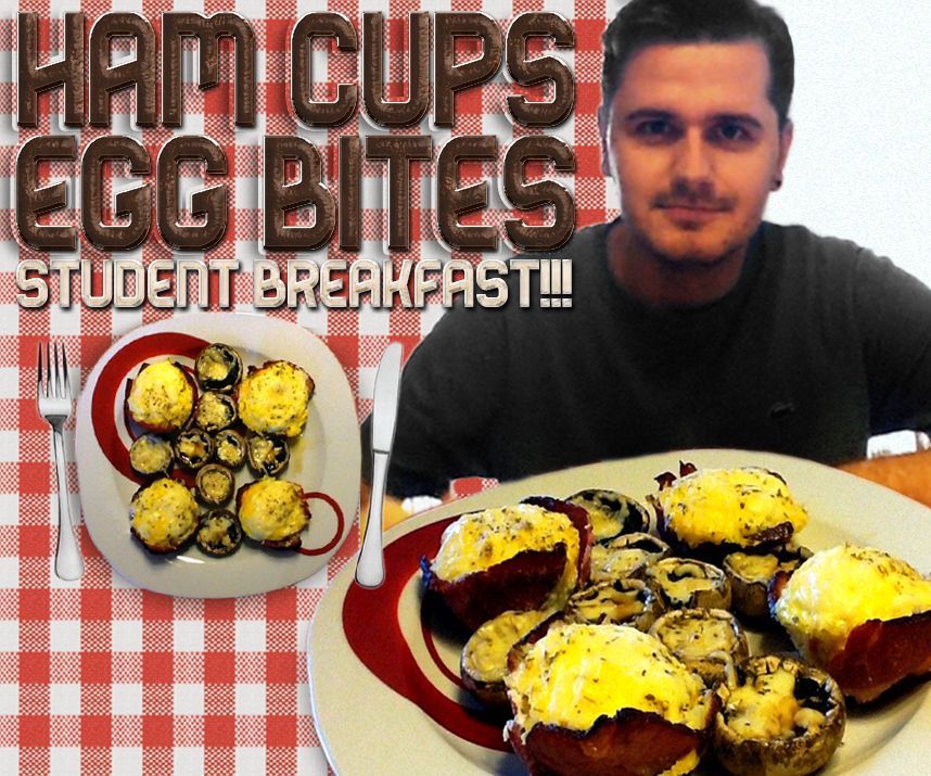 Ham Cups - Egg Bites // Student Breakfast!