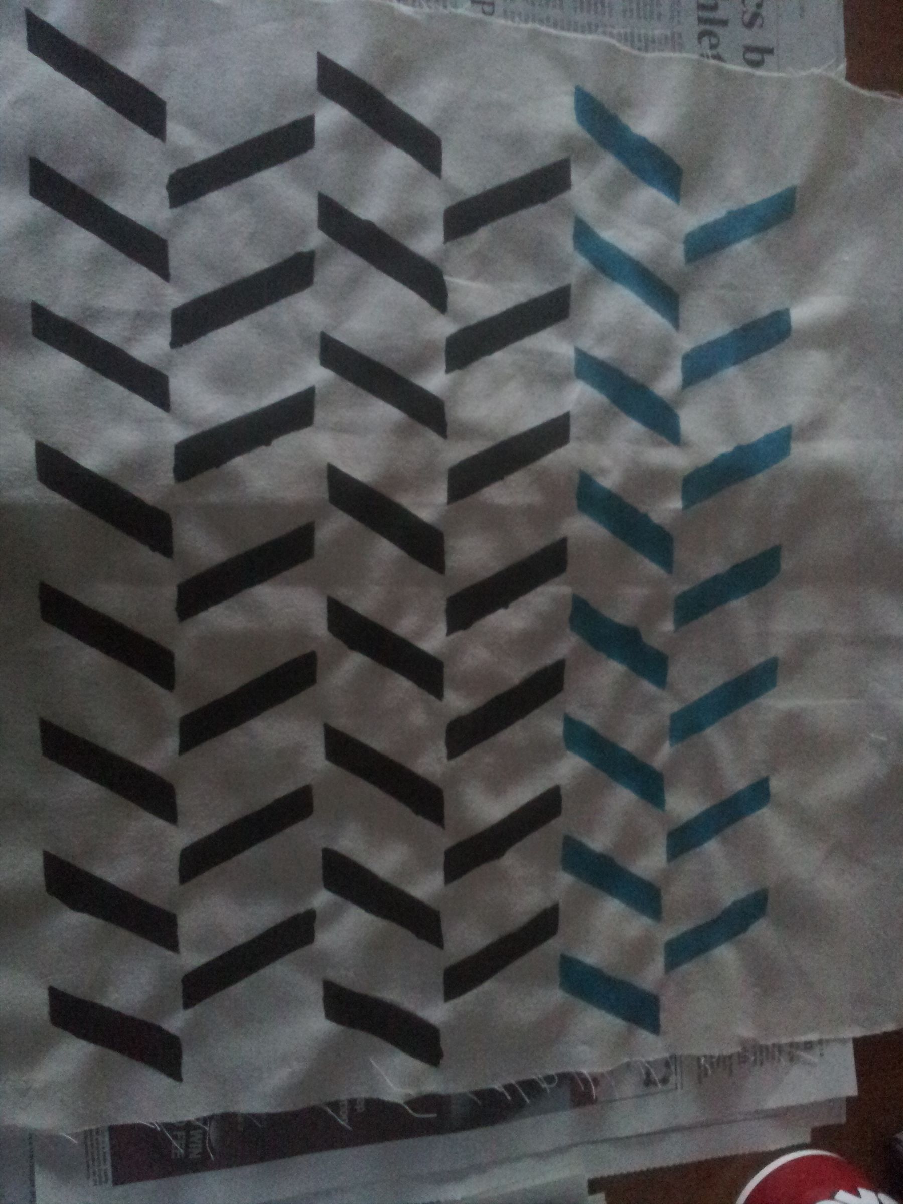 D.I.Y Chevron Pattern Stencil