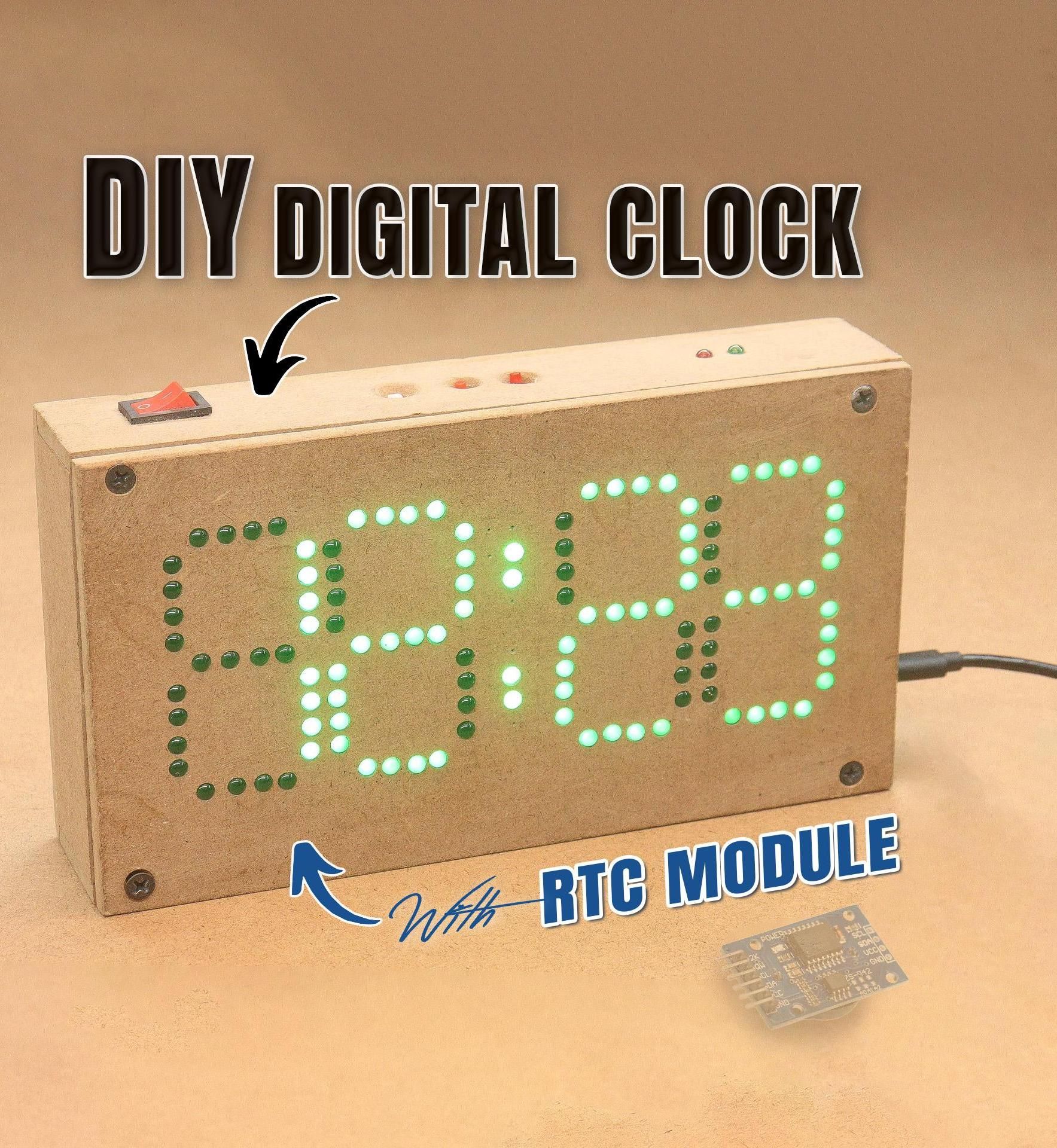 How to Make a Digital Clock at Home Using Arduino & RTC Module - Auto ...