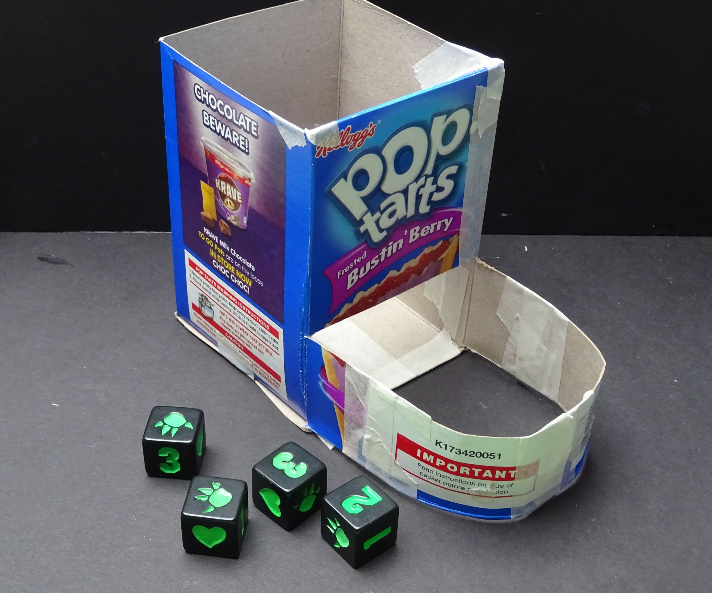 Pop Tart Box Dice Tower