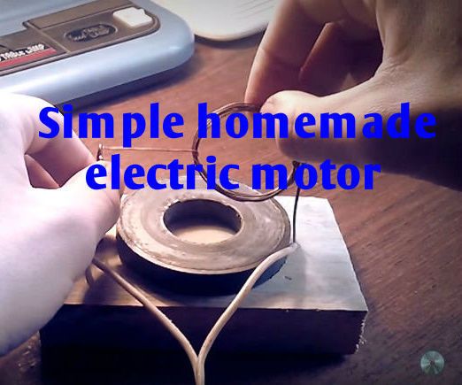 Simple homemade electric motor